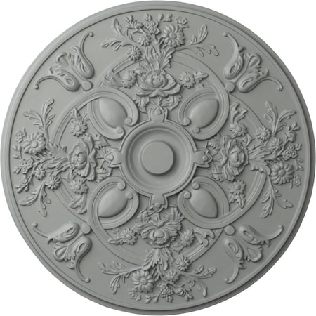 Ekena Millwork Baile Ceiling Medallion (Fits Canopies up to 6"), 31 1/4"OD x 2 1/4"P, Primed White CM31BA